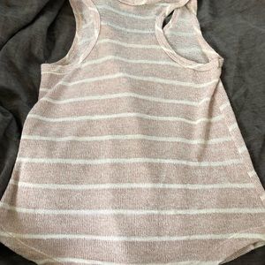Pink and white tank top